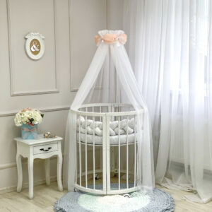 baldacchino, velo lettino, baldacchino culla, culla, lettino, decorazione lettino, decorazione culla, sogni bebe, sognibebe.it