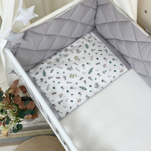 set da lettino, paracolpi, paracolpi cuscini, treccia, sogni bebe, sognibebe.it