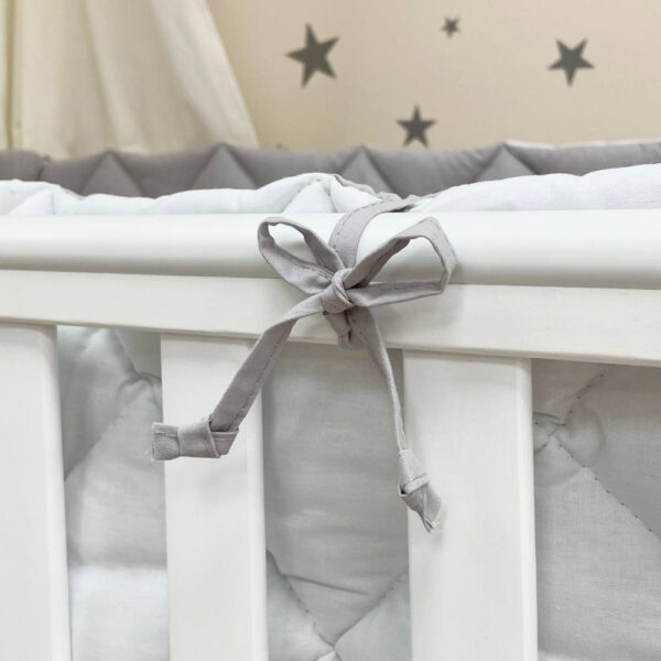 set da lettino, paracolpi, paracolpi cuscini, treccia, sogni bebe, sognibebe.it