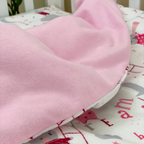 set da lettino, paracolpi, paracolpi cuscini, treccia, sogni bebe, sognibebe.it, flanella, set di biancheria, completo letto , set da lettino, completo di ricambio