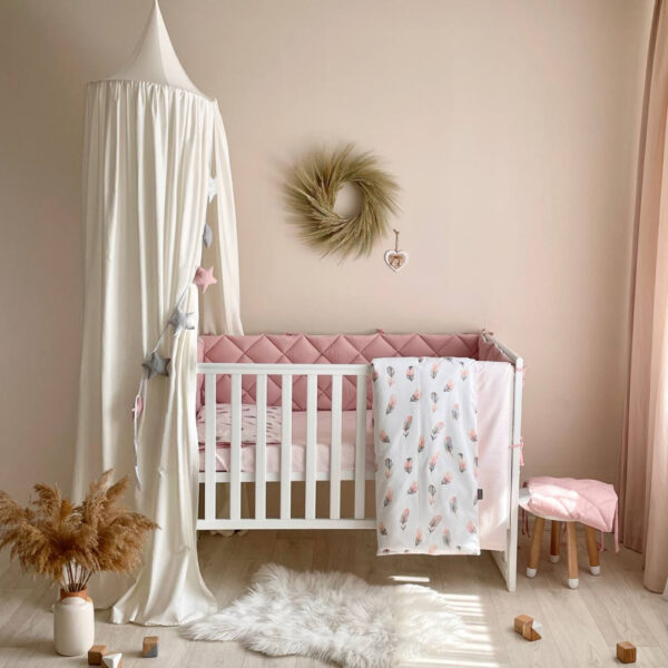 set da lettino, paracolpi, paracolpi cuscini, treccia, sogni bebe, sognibebe.it